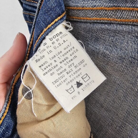 Rag & Bone Brimfield Medium Wash Low Rise Skinny Jeans Intentional Fading 27 - Picture 4 of 7